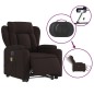 vidaXL Elektrischer Massagesessel mit Aufstehhilfe Dunkelbraun Stoff vidaXL Elektrischer Massagesessel mit Aufstehhilfe Dunkelbraun Stoff