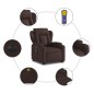 vidaXL Elektrischer Massagesessel mit Aufstehhilfe Dunkelbraun Stoff vidaXL Elektrischer Massagesessel mit Aufstehhilfe Dunkelbraun Stoff