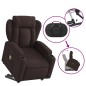 vidaXL Elektrischer Massagesessel mit Aufstehhilfe Dunkelbraun Stoff vidaXL Elektrischer Massagesessel mit Aufstehhilfe Dunkelbraun Stoff
