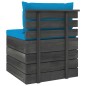 Garten-Paletten-Mittelsofa mit Kissen Kiefernholz Garten-Paletten-Mittelsofa mit Kissen Kiefernholz