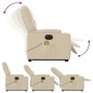 vidaXL Elektrischer Massagesessel mit Aufstehhilfe Creme Stoff vidaXL Elektrischer Massagesessel mit Aufstehhilfe Creme Stoff