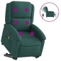 vidaXL Elektrischer Massagesessel mit Aufstehhilfe Dunkelgrün Stoff vidaXL Elektrischer Massagesessel mit Aufstehhilfe Dunkelgrün Stoff