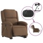 vidaXL Elektrischer Massagesessel mit Aufstehhilfe Braun Stoff vidaXL Elektrischer Massagesessel mit Aufstehhilfe Braun Stoff