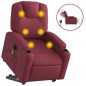 vidaXL Elektrischer Massagesessel mit Aufstehhilfe Weinrot Stoff vidaXL Elektrischer Massagesessel mit Aufstehhilfe Weinrot Stoff