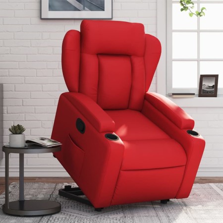 vidaXL Relaxsessel mit Aufstehhilfe Rot Kunstleder