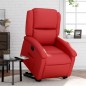 vidaXL Relaxsessel mit Aufstehhilfe Rot Kunstleder vidaXL Relaxsessel mit Aufstehhilfe Rot Kunstleder