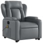 vidaXL Massagesessel mit Aufstehhilfe Grau Kunstleder vidaXL Massagesessel mit Aufstehhilfe Grau Kunstleder