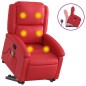 vidaXL Massagesessel mit Aufstehhilfe Rot Kunstleder vidaXL Massagesessel mit Aufstehhilfe Rot Kunstleder