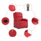 vidaXL Massagesessel mit Aufstehhilfe Rot Kunstleder vidaXL Massagesessel mit Aufstehhilfe Rot Kunstleder
