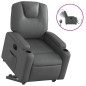 vidaXL Relaxsessel mit Aufstehhilfe Elektrisch Grau Kunstleder vidaXL Relaxsessel mit Aufstehhilfe Elektrisch Grau Kunstleder