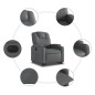 vidaXL Relaxsessel mit Aufstehhilfe Elektrisch Grau Kunstleder vidaXL Relaxsessel mit Aufstehhilfe Elektrisch Grau Kunstleder