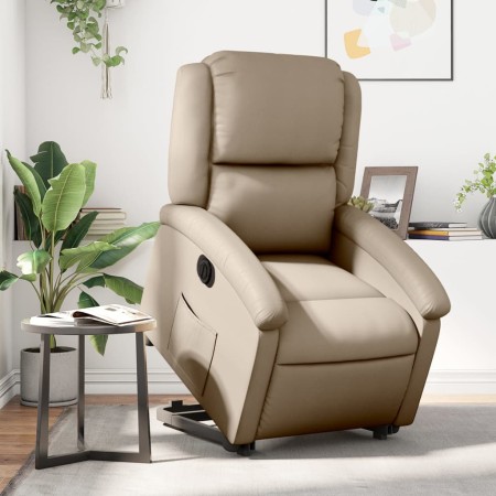 vidaXL Relaxsessel mit Aufstehhilfe Elektrisch Cappuccino Kunstleder