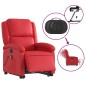 vidaXL Massagesessel mit Aufstehhilfe Elektrisch Rot Kunstleder vidaXL Massagesessel mit Aufstehhilfe Elektrisch Rot Kunstleder