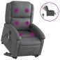vidaXL Massagesessel mit Aufstehhilfe Elektrisch Grau Kunstleder vidaXL Massagesessel mit Aufstehhilfe Elektrisch Grau Kunstleder