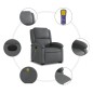 vidaXL Massagesessel mit Aufstehhilfe Elektrisch Grau Kunstleder vidaXL Massagesessel mit Aufstehhilfe Elektrisch Grau Kunstleder