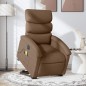 vidaXL Elektrischer Massagesessel mit Aufstehhilfe Braun Stoff vidaXL Elektrischer Massagesessel mit Aufstehhilfe Braun Stoff