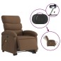 vidaXL Elektrischer Massagesessel mit Aufstehhilfe Braun Stoff vidaXL Elektrischer Massagesessel mit Aufstehhilfe Braun Stoff
