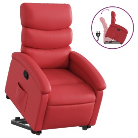 vidaXL Relaxsessel mit Aufstehhilfe Rot Kunstleder
