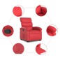 vidaXL Relaxsessel mit Aufstehhilfe Rot Kunstleder vidaXL Relaxsessel mit Aufstehhilfe Rot Kunstleder