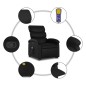 vidaXL Massagesessel mit Aufstehhilfe Schwarz Kunstleder vidaXL Massagesessel mit Aufstehhilfe Schwarz Kunstleder
