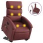 vidaXL Massagesessel mit Aufstehhilfe Weinrot Kunstleder vidaXL Massagesessel mit Aufstehhilfe Weinrot Kunstleder