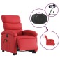 vidaXL Massagesessel mit Aufstehhilfe Elektrisch Rot Kunstleder vidaXL Massagesessel mit Aufstehhilfe Elektrisch Rot Kunstleder