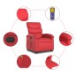 vidaXL Massagesessel mit Aufstehhilfe Elektrisch Rot Kunstleder vidaXL Massagesessel mit Aufstehhilfe Elektrisch Rot Kunstleder