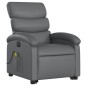 vidaXL Massagesessel mit Aufstehhilfe Elektrisch Grau Kunstleder vidaXL Massagesessel mit Aufstehhilfe Elektrisch Grau Kunstleder