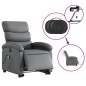 vidaXL Massagesessel mit Aufstehhilfe Elektrisch Grau Kunstleder vidaXL Massagesessel mit Aufstehhilfe Elektrisch Grau Kunstleder
