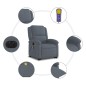 vidaXL Massagesessel mit Aufstehhilfe Elektrisch Dunkelgrau Samt vidaXL Massagesessel mit Aufstehhilfe Elektrisch Dunkelgrau Samt