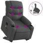 vidaXL Massagesessel mit Aufstehhilfe Dunkelgrau Stoff vidaXL Massagesessel mit Aufstehhilfe Dunkelgrau Stoff