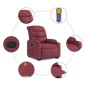 vidaXL Massagesessel mit Aufstehhilfe Weinrot Stoff vidaXL Massagesessel mit Aufstehhilfe Weinrot Stoff