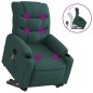 vidaXL Massagesessel mit Aufstehhilfe Dunkelgrün Stoff vidaXL Massagesessel mit Aufstehhilfe Dunkelgrün Stoff