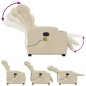 vidaXL Massagesessel mit Aufstehhilfe Creme Stoff vidaXL Massagesessel mit Aufstehhilfe Creme Stoff