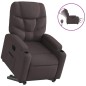 vidaXL Relaxsessel mit Aufstehhilfe Elektrisch Dunkelbraun Stoff vidaXL Relaxsessel mit Aufstehhilfe Elektrisch Dunkelbraun Stoff