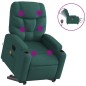 vidaXL Elektrischer Massagesessel mit Aufstehhilfe Dunkelgrün Stoff vidaXL Elektrischer Massagesessel mit Aufstehhilfe Dunkelgrün Stoff