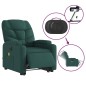 vidaXL Elektrischer Massagesessel mit Aufstehhilfe Dunkelgrün Stoff vidaXL Elektrischer Massagesessel mit Aufstehhilfe Dunkelgrün Stoff