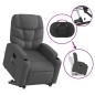 vidaXL Elektrischer Massagesessel mit Aufstehhilfe Dunkelgrau Stoff vidaXL Elektrischer Massagesessel mit Aufstehhilfe Dunkelgrau Stoff