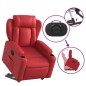 vidaXL Relaxsessel mit Aufstehhilfe Elektrisch Rot Kunstleder vidaXL Relaxsessel mit Aufstehhilfe Elektrisch Rot Kunstleder