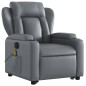 vidaXL Massagesessel mit Aufstehhilfe Elektrisch Grau Kunstleder vidaXL Massagesessel mit Aufstehhilfe Elektrisch Grau Kunstleder
