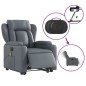 vidaXL Massagesessel mit Aufstehhilfe Elektrisch Grau Kunstleder vidaXL Massagesessel mit Aufstehhilfe Elektrisch Grau Kunstleder