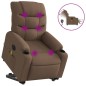vidaXL Elektrischer Massagesessel mit Aufstehhilfe Braun Stoff vidaXL Elektrischer Massagesessel mit Aufstehhilfe Braun Stoff