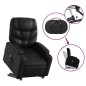 vidaXL Massagesessel mit Aufstehhilfe Schwarz Kunstleder vidaXL Massagesessel mit Aufstehhilfe Schwarz Kunstleder