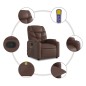 vidaXL Massagesessel mit Aufstehhilfe Braun Kunstleder vidaXL Massagesessel mit Aufstehhilfe Braun Kunstleder