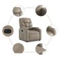 vidaXL Relaxsessel mit Aufstehhilfe Elektrisch Cappuccino Kunstleder vidaXL Relaxsessel mit Aufstehhilfe Elektrisch Cappuccino Kunstleder