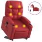 vidaXL Massagesessel mit Aufstehhilfe Elektrisch Rot Kunstleder vidaXL Massagesessel mit Aufstehhilfe Elektrisch Rot Kunstleder