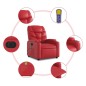 vidaXL Massagesessel mit Aufstehhilfe Elektrisch Rot Kunstleder vidaXL Massagesessel mit Aufstehhilfe Elektrisch Rot Kunstleder