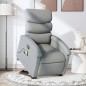 vidaXL Massagesessel mit Aufstehhilfe Hellgrau Stoff vidaXL Massagesessel mit Aufstehhilfe Hellgrau Stoff