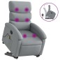 vidaXL Massagesessel mit Aufstehhilfe Hellgrau Stoff vidaXL Massagesessel mit Aufstehhilfe Hellgrau Stoff