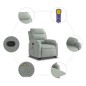 vidaXL Massagesessel mit Aufstehhilfe Elektrisch Hellgrau Samt vidaXL Massagesessel mit Aufstehhilfe Elektrisch Hellgrau Samt